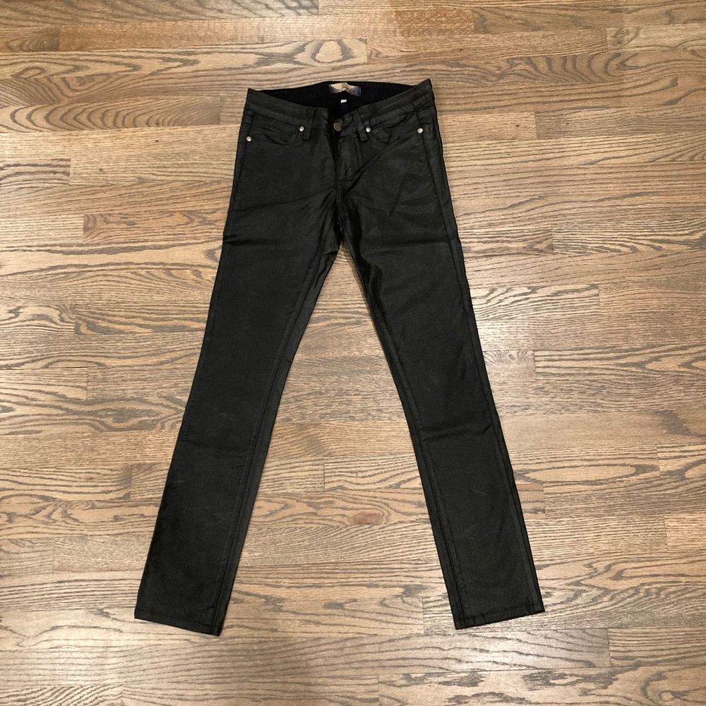 Paige coated skinny low rise jean